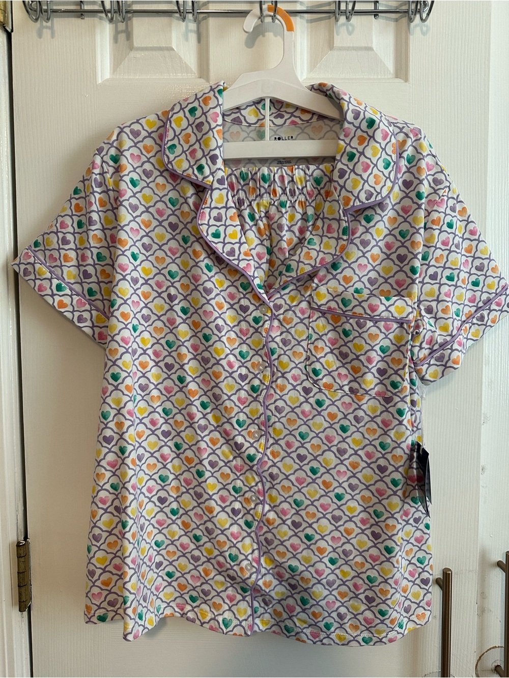 Roller Rabbit x Target Women's Short-Sleeve Heart Print Pajama Set - Multicolor